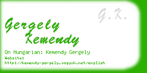 gergely kemendy business card